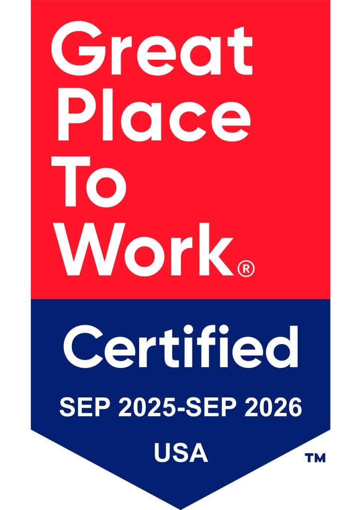 Great Place to Work Certified September 2025 - 2026